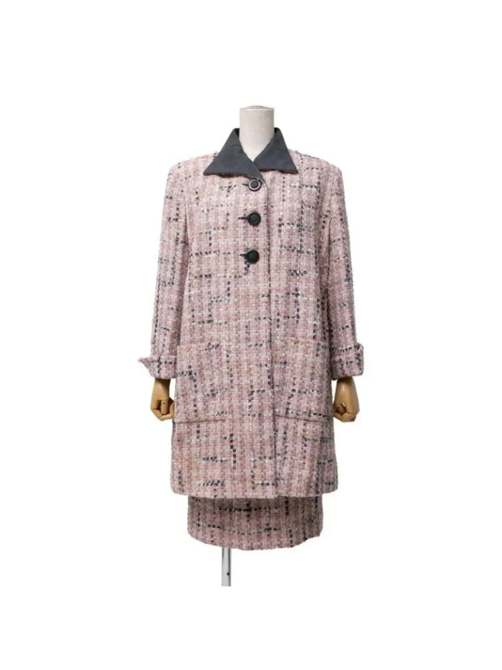 Dior Vintage Skirt 9 Tweed Long Jacket Tight